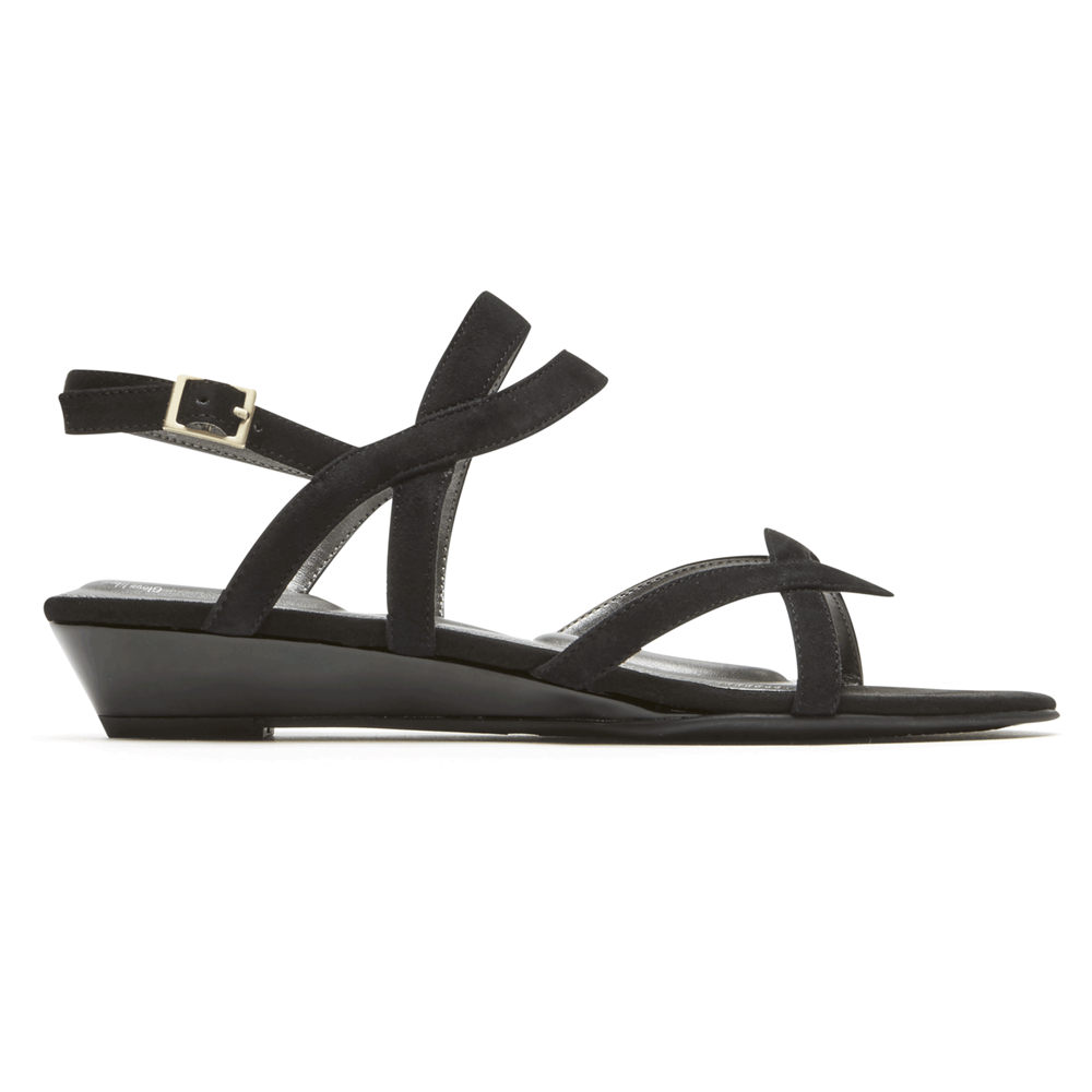 Sandalias Rockport Mujer Mexico - Total Motion Zandra Slingback Negros - RGEFD4203